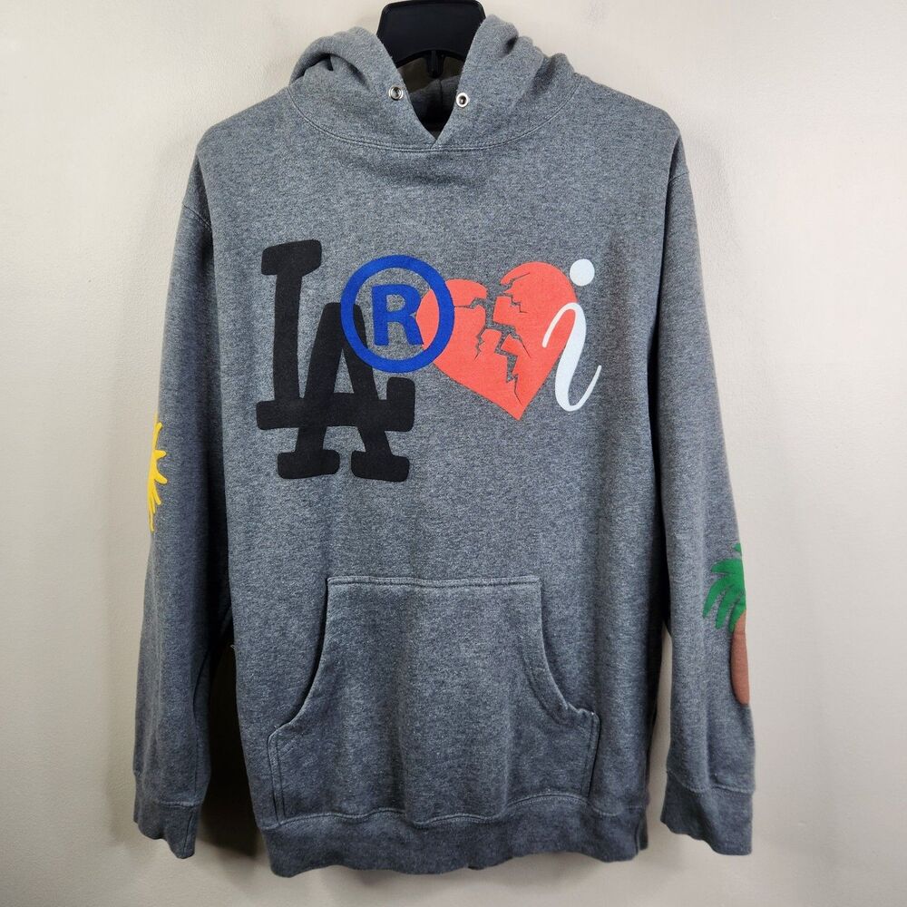 The Kid Laroi RARE Family Club Pullover Pouch Pocket Double Sided Hoodie Medium